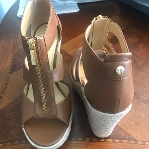 Michael kors leather wedges